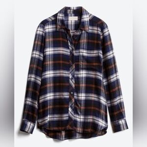 Melloday Amarah Button Down Shirt - Navy, Large